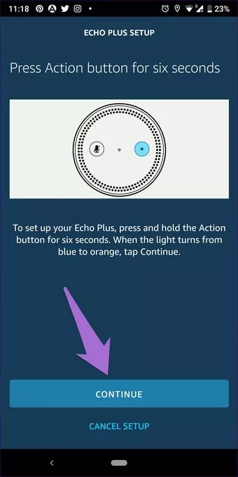 Conectar el Echo al hotspot paso 7