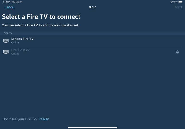 Conectar un dispositivo Fire TV con un dispositivo Echo siguiente
