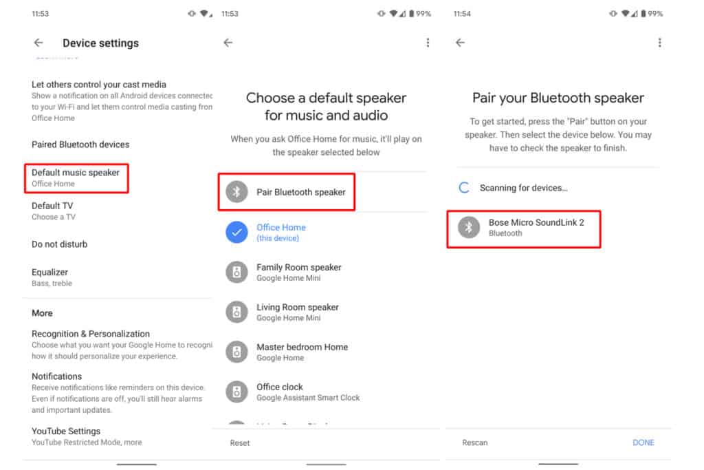 ¿Cómo conectar Google Home a un altavoz Bluetooth?